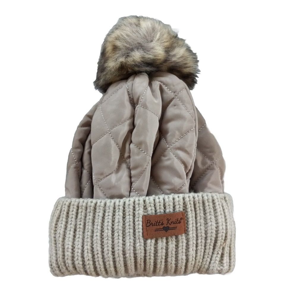 Britt'sβ Knits Ladies One Size Fit Most Bennie Hat Mocha Polyester Acrylic
